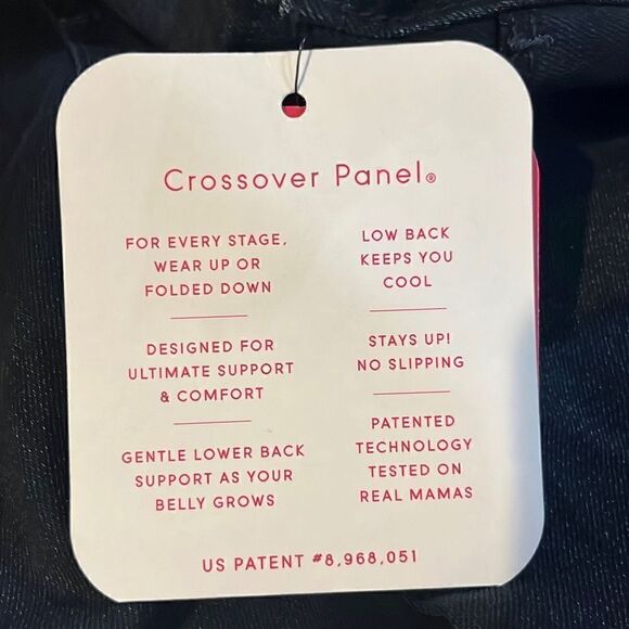 Isabel Maternity Shorts Women Bermuda Cutoff Black Crossover Panel Size 6 - Picture 4 of 4